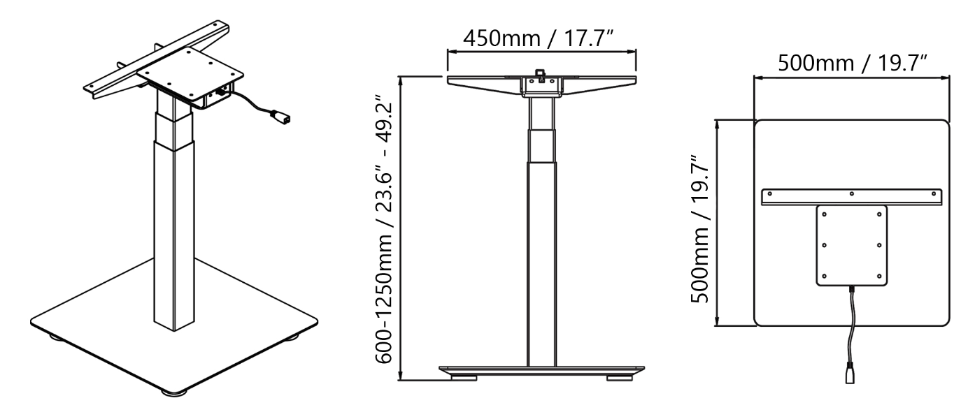 single leg 3 segment DRAWING LINE