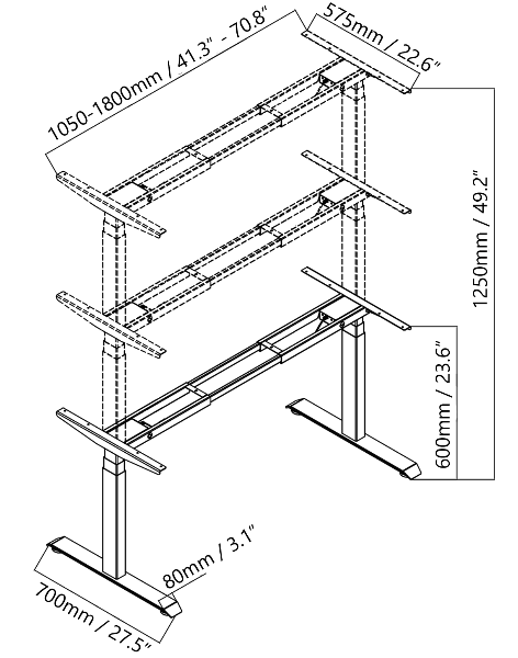 3 segment two legs dual motor