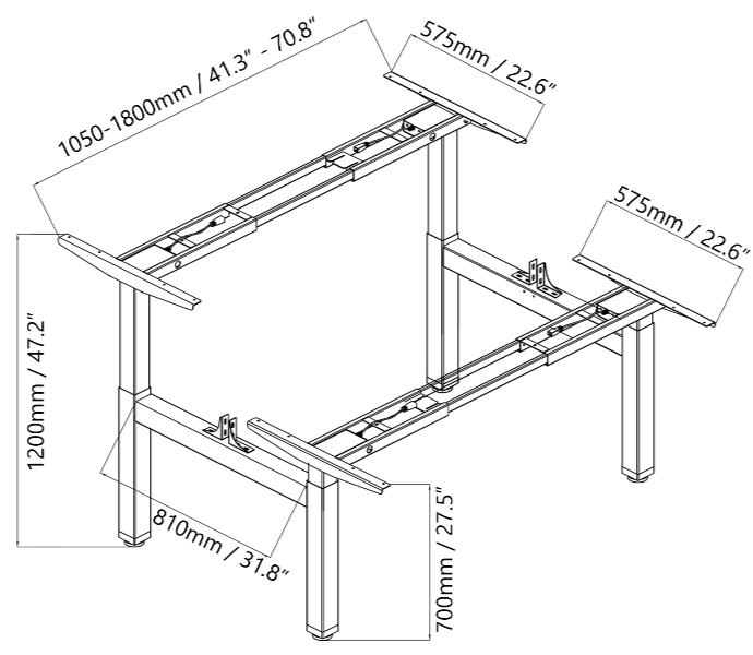 4 legs 2 stage drawing line